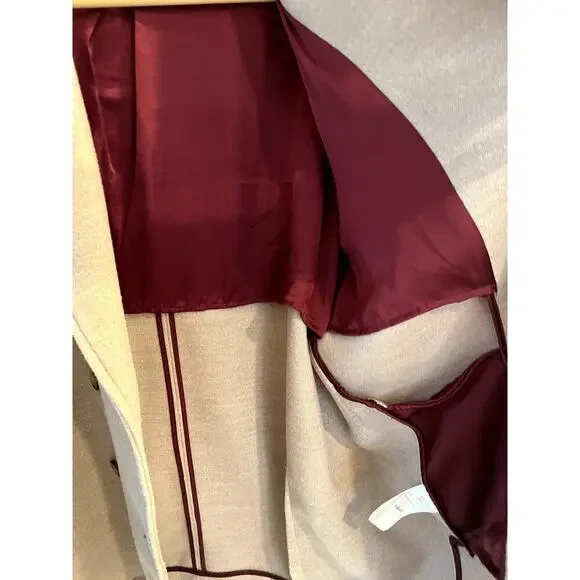 Free People Size Medium Oversized Tan Slouchy Coat Blazer - Picture 9 of 11